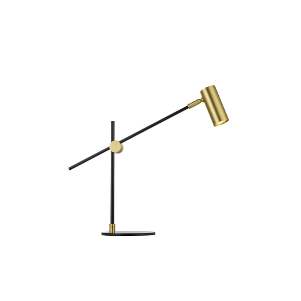 אנזו ENZO שולחן 53X18 סמ 7W LED שחור / זהב פליז