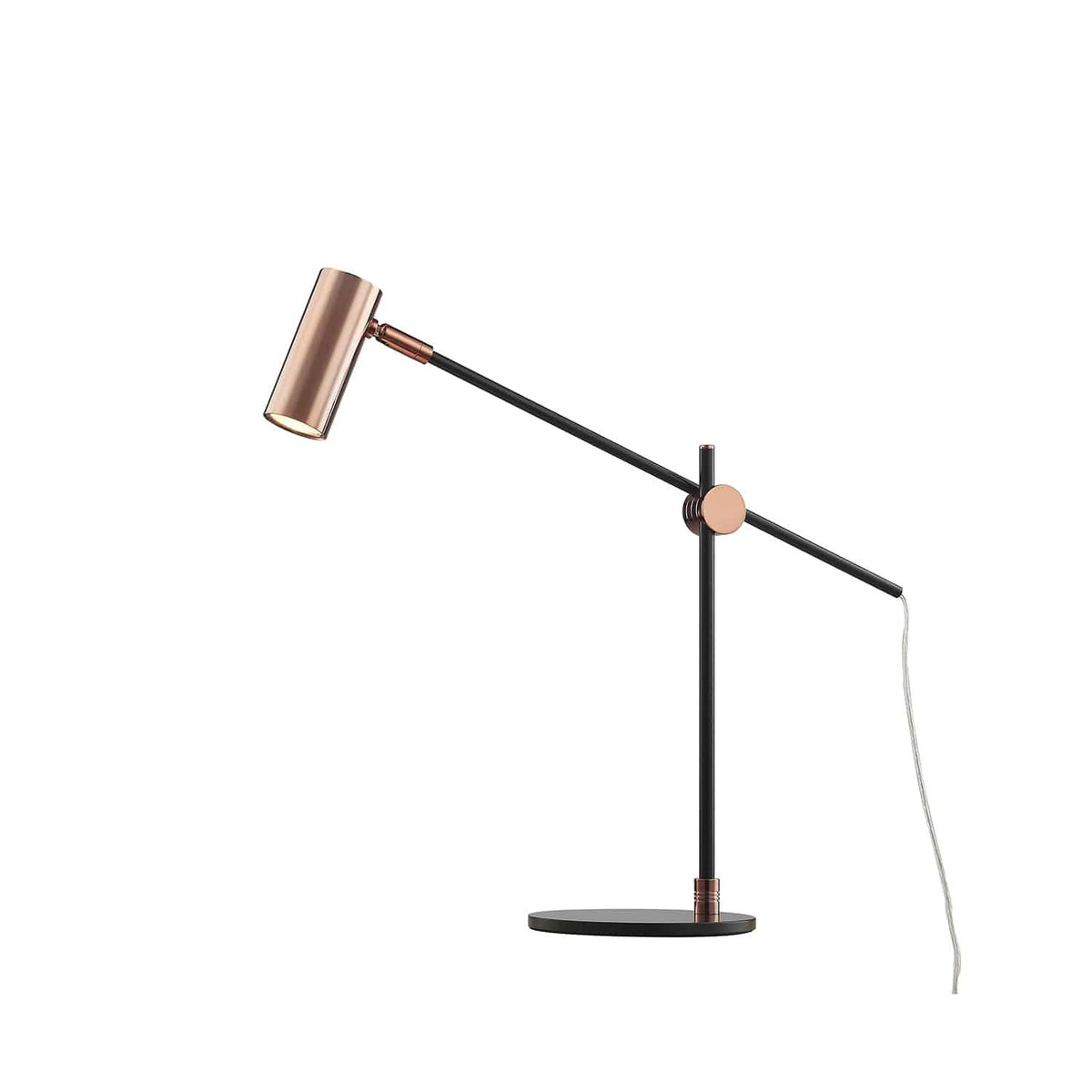 אנזו ENZO שולחן 53X18 סמ 7W LED שחור / זהב אדום
