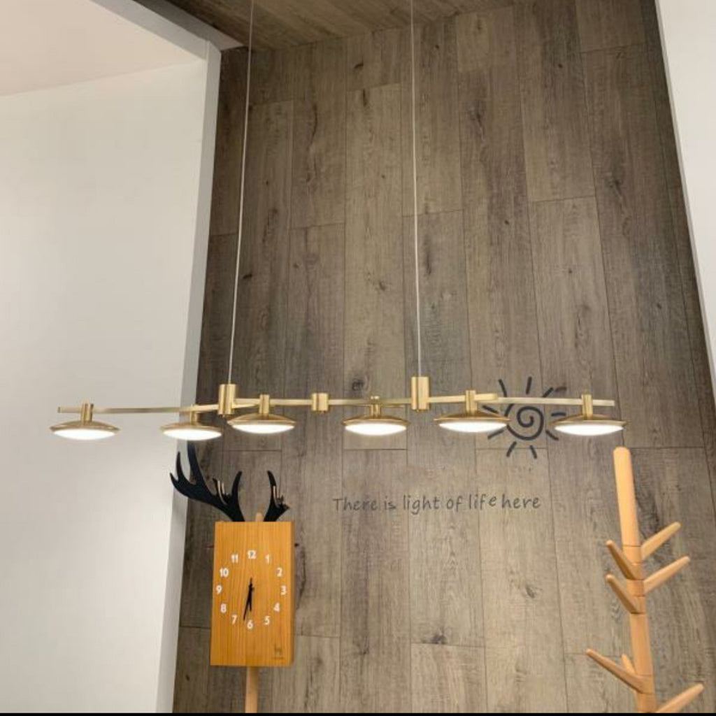 אזורה AZZURRA מנורת תליה 130 סמ' 30W LED זהב פליז