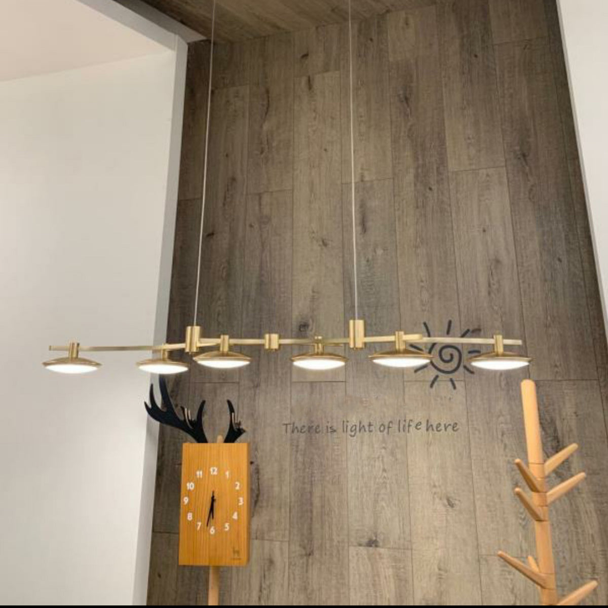 אזורה AZZURRA מנורת תליה 130 סמ' 30W LED זהב פליז