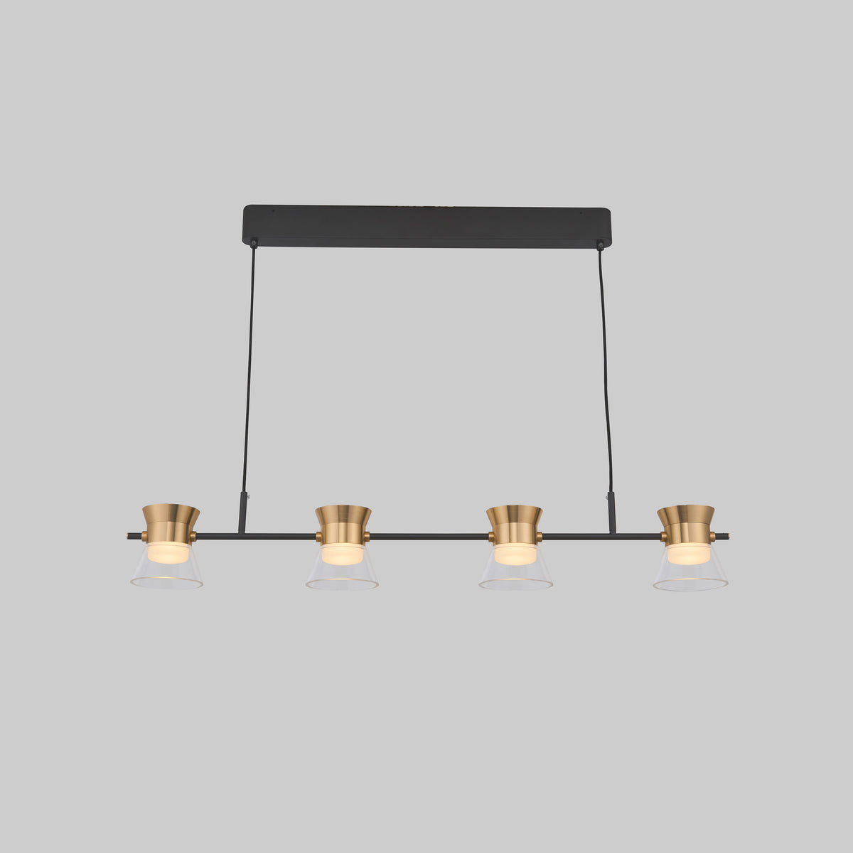 וולטרה VOLTERA מנורת תליה 90 סמ' 24W LED U/D שחור /זהב פליז
