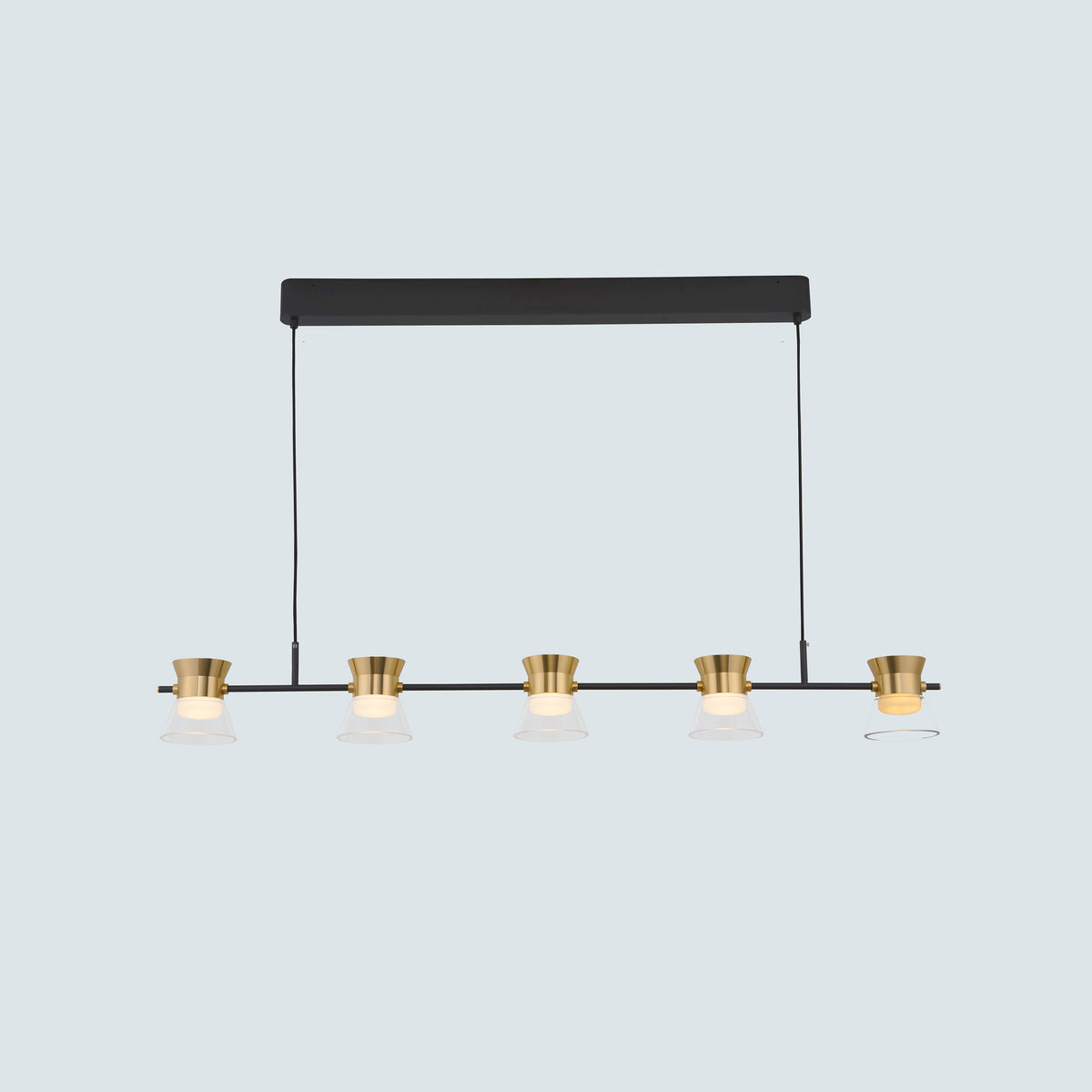 וולטרה VOLTERA מנורת תליה 120 סמ' 30W LED U/D שחור /זהב פליז