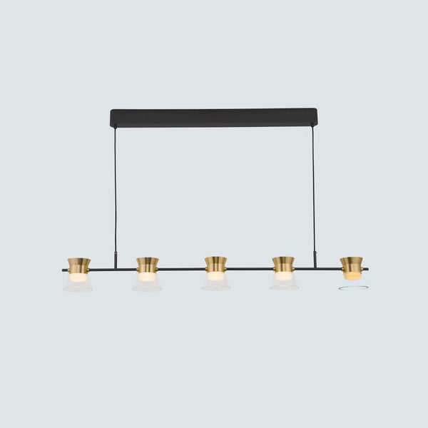 וולטרה VOLTERA מנורת תליה 120 סמ' 30W LED U/D שחור /זהב פליז